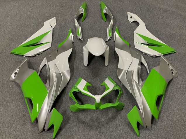 2019-2022 Kawasaki ZX6R Motorcycle Fairings - White Silver Green Australia