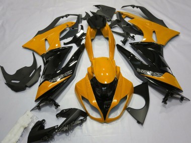 Affordable 2009-2012 Kawasaki ZX6R Motorcycle Fairings - Orange Glossy Black Australia
