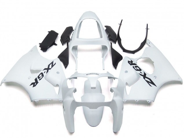 2000-2002 Kawasaki ZX6R Motorcycle Fairings - Glossy White Australia