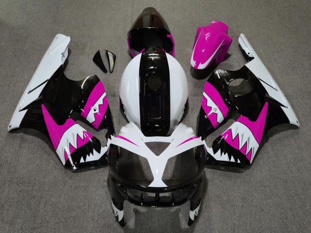 2002-2006 Kawasaki ZX12R Motorcycle Fairings - Pink Black White Shark Australia