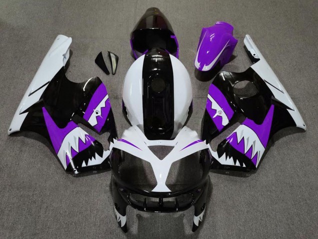 2002-2006 Kawasaki ZX12R Motorcycle Fairings - Purple Black White Shark Australia