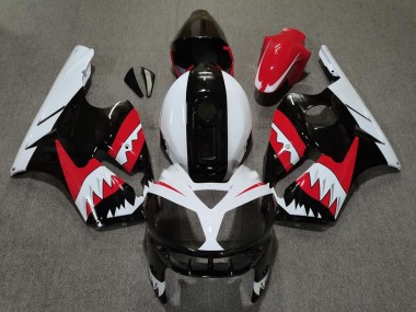 Affordable 2002-2006 Kawasaki ZX12R Motorcycle Fairings - Red Black White Shark Australia