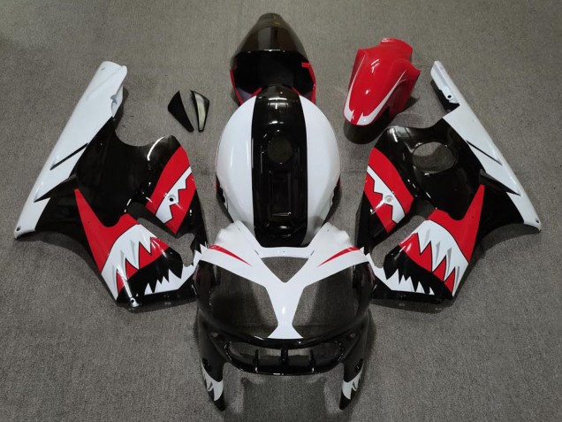 2002-2006 Kawasaki ZX12R Motorcycle Fairings - Red Black White Shark Australia