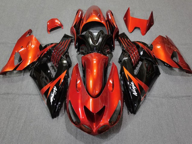 2006-2011 Kawasaki ZX14R Motorcycle Fairings - Red Glossy Black Australia