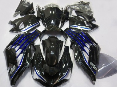 Affordable 2012-2024 Kawasaki ZX14R Motorcycle Fairings - Glossy Black Blue Australia