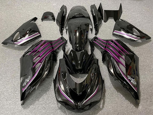 2012-2024 Kawasaki ZX14R Motorcycle Fairings - Glossy Black Purple Australia