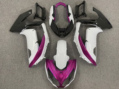 Affordable 2009-2011 Kawasaki Ninja 650R Motorcycle Fairings - White Magenta Matte Black Australia