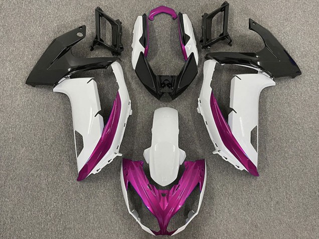 2009-2011 Kawasaki Ninja 650R Motorcycle Fairings - White Magenta Matte Black Australia