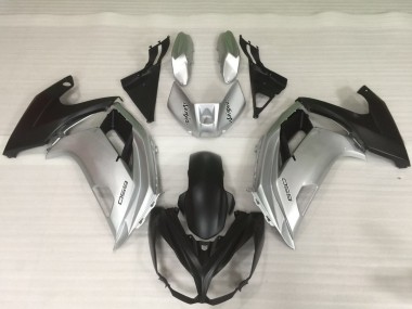 Affordable 2009-2011 Kawasaki Ninja 650R Motorcycle Fairings - Silver Matte Black Australia