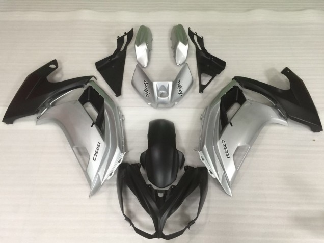 2009-2011 Kawasaki Ninja 650R Motorcycle Fairings - Silver Matte Black Australia