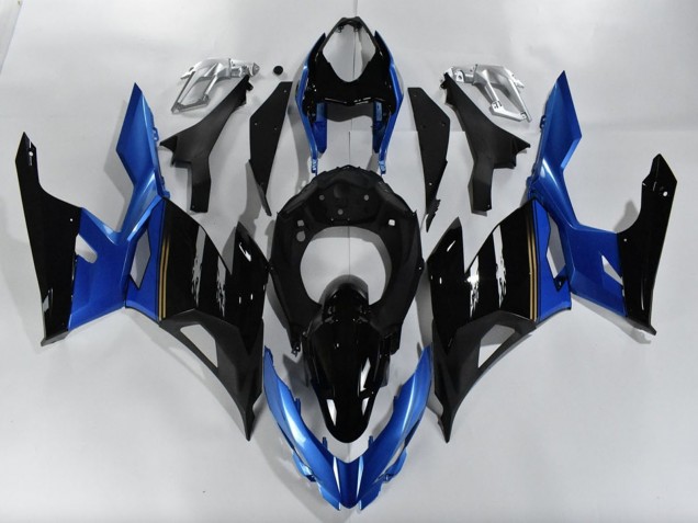 2018-2024 Kawasaki Ninja 400 Motorcycle Fairings - Blue Glossy Black Australia