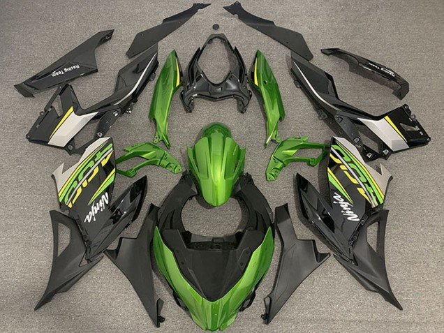 2018-2024 Kawasaki Ninja 400 Motorcycle Fairings - Green Black Gold OEM Style Australia