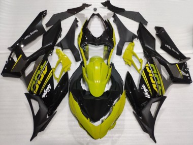 Affordable 2018-2024 Kawasaki Ninja 400 Motorcycle Fairings - Yellow Glossy Black Matte Black OEM Style Australia