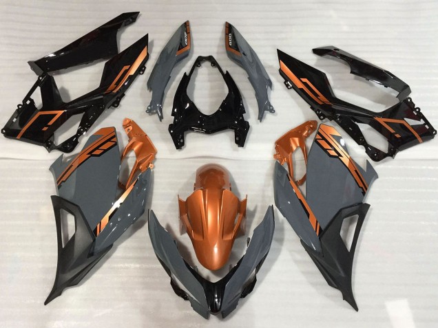 2018-2024 Kawasaki Ninja 400 Motorcycle Fairings - Orange Nardo Grey Glossy Black Australia