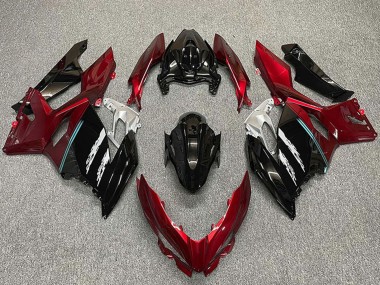 Affordable 2018-2024 Kawasaki Ninja 400 Motorcycle Fairings - Red Glossy Black Australia