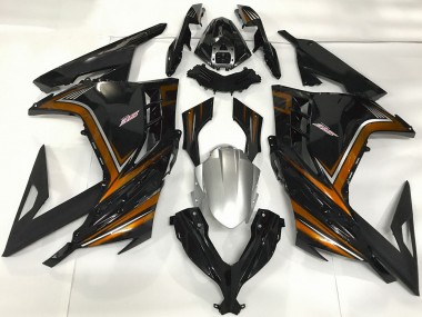 Affordable 2013-2017 Kawasaki Ninja 300 Motorcycle Fairings - Glossy Black Orange Australia