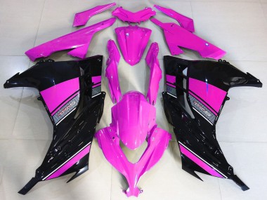 Affordable 2013-2017 Kawasaki Ninja 300 Motorcycle Fairings - Hot Pink Black Australia
