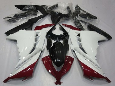 Affordable 2013-2017 Kawasaki Ninja 300 Motorcycle Fairings - White Maroon Red Black Australia