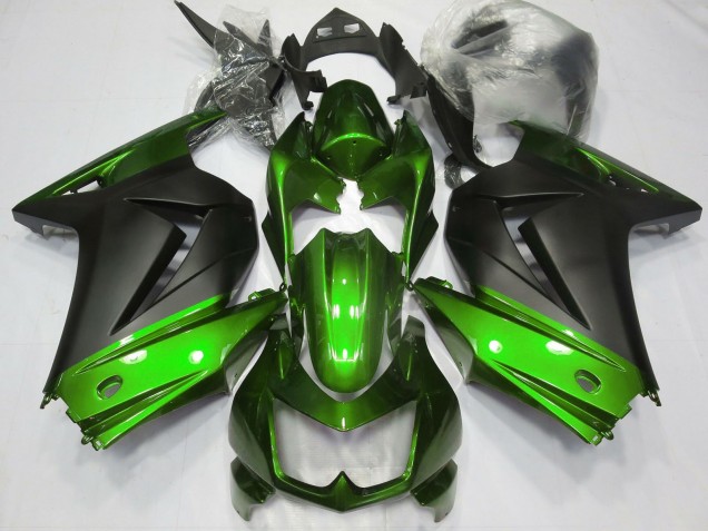 2008-2012 Kawasaki Ninja 250 Motorcycle Fairings - Green Matte Black Australia
