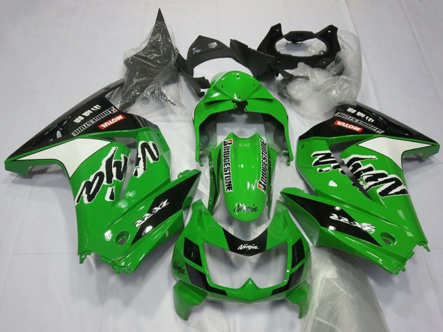 2008-2012 Kawasaki Ninja 250 Motorcycle Fairings - Green White Black Australia