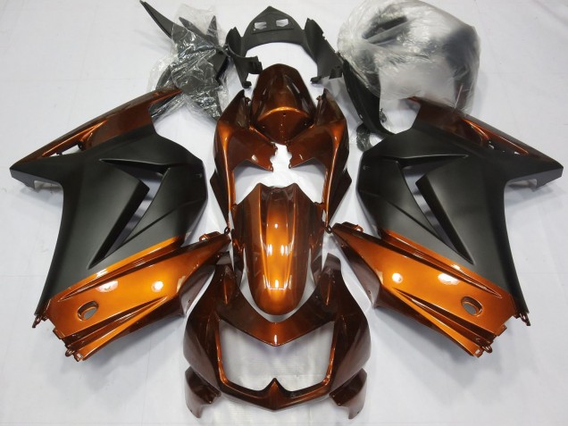 2008-2012 Kawasaki Ninja 250 Motorcycle Fairings - Orange Matte Black Australia