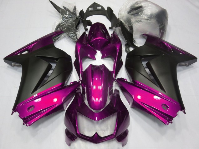 2008-2012 Kawasaki Ninja 250 Motorcycle Fairings - Pink Matte Black Australia