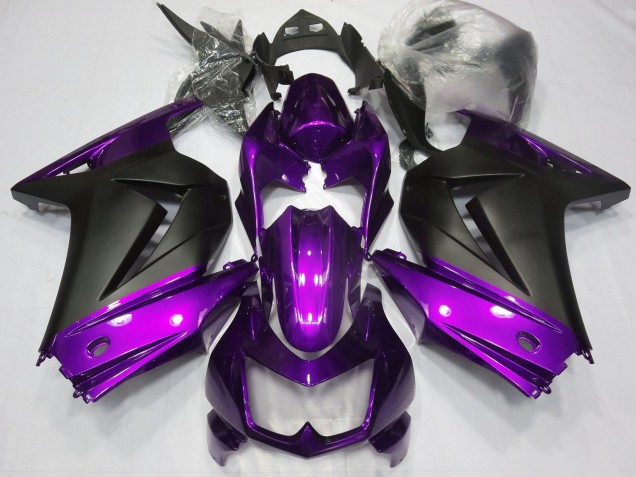 2008-2012 Kawasaki Ninja 250 Motorcycle Fairings - Purple Matte Black Australia