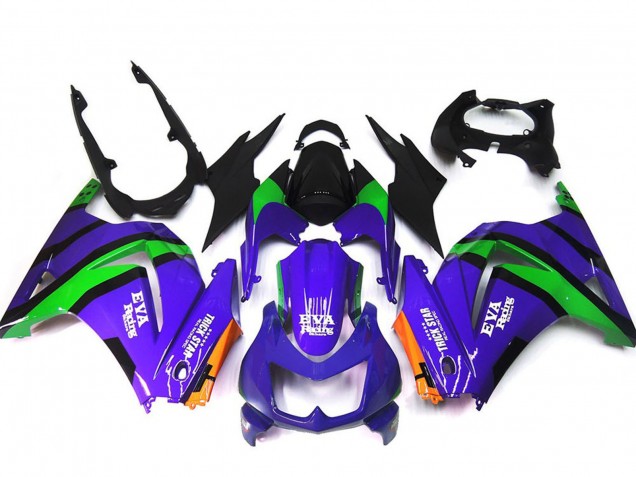 2008-2012 Kawasaki Ninja 250 Motorcycle Fairings - Purple Orange Green Black Australia