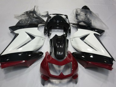 Affordable 2008-2012 Kawasaki Ninja 250 Motorcycle Fairings - White Red Glossy Black Australia