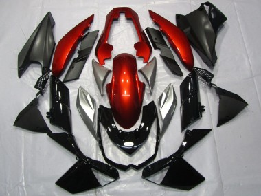 Affordable 2010-2013 Kawasaki Z1000 Motorcycle Fairings - Red Silver Glossy Black Australia