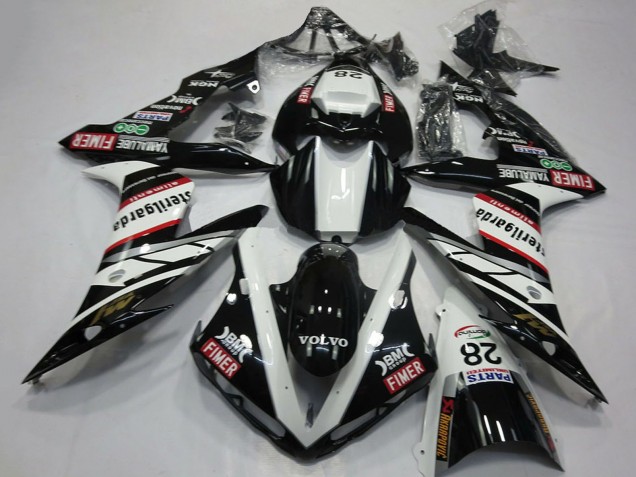 2004-2006 Yamaha R1 Motorcycle Fairings - White Black Volvo Fimer Yamalube Sterilgarda 28 Australia