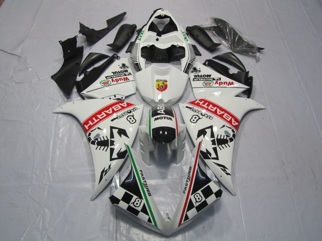 2012-2014 Yamaha R1 Motorcycle Fairings - White Red Green Black Abarth Wudy Motul Australia