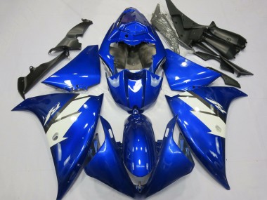 Affordable 2012-2014 Yamaha R1 Motorcycle Fairings - Blue White Australia
