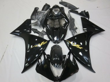 Affordable 2009-2011 Yamaha R1 Motorcycle Fairings - Glossy Black Gold Decal Australia