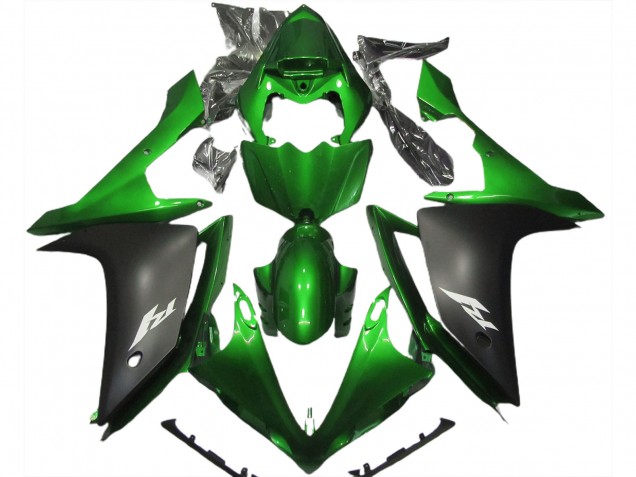 2007-2008 Yamaha R1 Motorcycle Fairing - Green Matte Black Australia