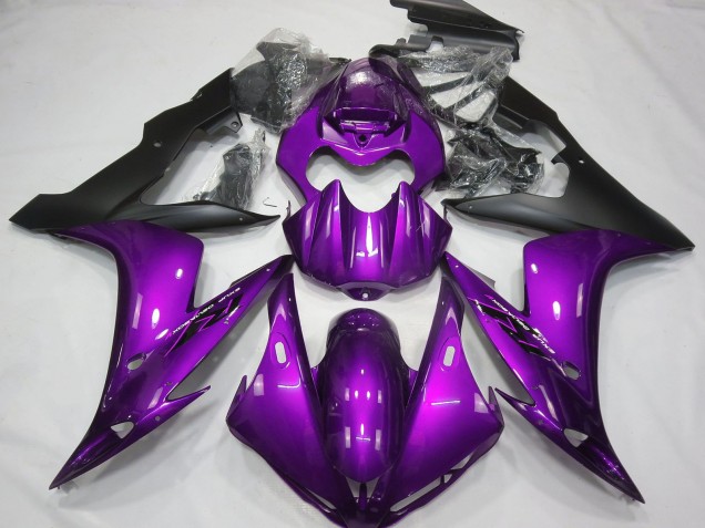 2004-2006 Yamaha R1 Motorcycle Fairings - Purple Matte Black Australia