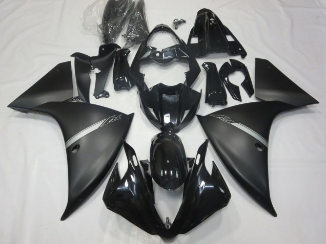2012-2014 Yamaha R1 Motorcycle Fairings - Glossy Black Matte Black Silver Australia
