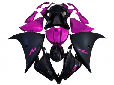 Affordable 2012-2014 Yamaha R1 Motorcycle Fairings - Glossy Black Matte Black Pink Australia