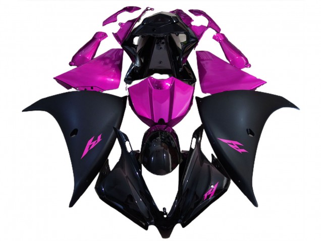2012-2014 Yamaha R1 Motorcycle Fairings - Glossy Black Matte Black Pink Australia