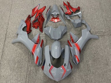 Affordable 2015-2019 Yamaha R1 Motorcycle Fairings - Nardo Grey Red Australia