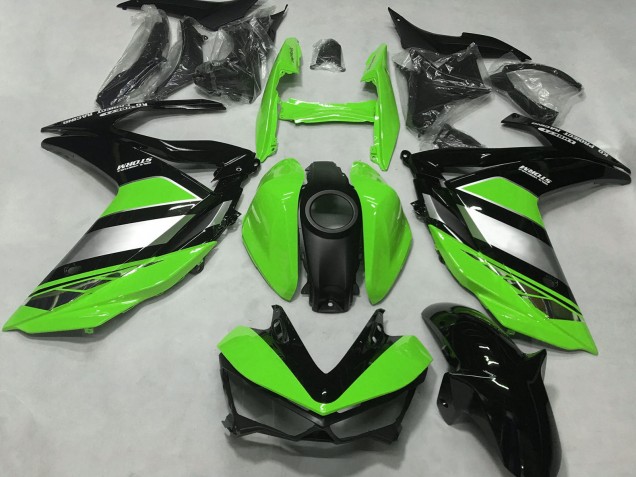 2015-2018 Yamaha R3 Motorcycle Fairings - Green Silver Glossy Black Australia