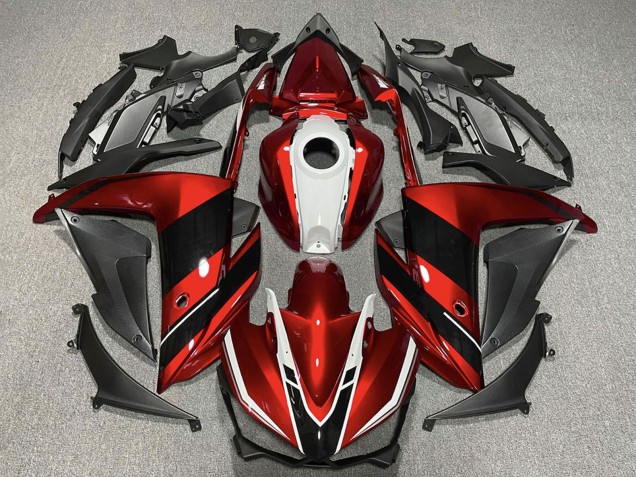 2015-2018 Yamaha R3 Motorcycle Fairings - Red White Glossy Black Australia
