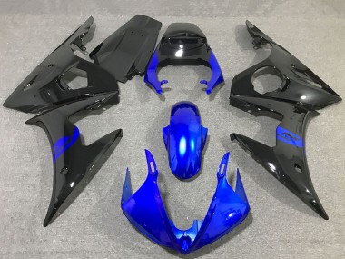 Affordable 2003-2004 Yamaha R6 Motorcycle Fairings - Blue Glossy Black Australia