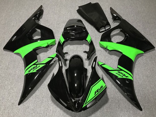 2003-2004 Yamaha R6 Motorcycle Fairings - Glossy Black Green Australia