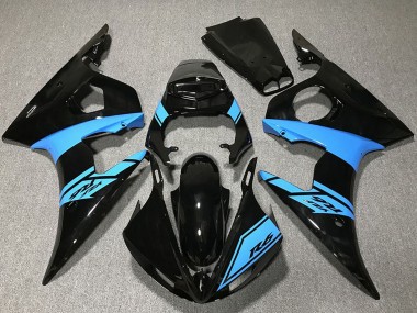 Affordable 2003-2004 Yamaha R6 Motorcycle Fairings - Glossy Black Light Blue Australia