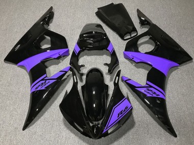 Affordable 2003-2004 Yamaha R6 Motorcycle Fairings - Glossy Black Purple Australia