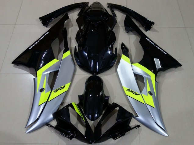 2008-2016 Yamaha R6 Motorcycle Fairings - Silver Neon Green Glossy Black Australia