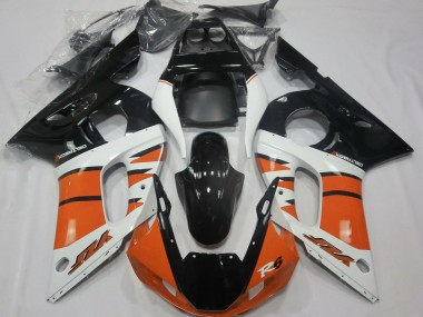Affordable 1998-2002 Yamaha R6 Motorcycle Fairings - White Orange Glossy Black Australia