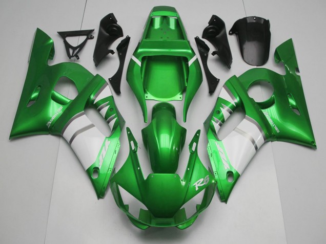 1998-2002 Yamaha R6 Motorcycle Fairings - Green White Australia