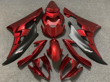 Affordable 2006-2007 Yamaha R6 Motorcycle Fairings - Red Matte Black Australia